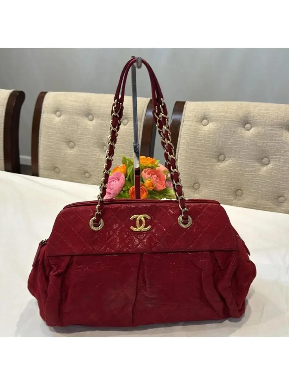 Authentic Chanel Matelasse shoulder bag